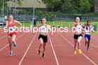 Girls Under-13s 100 metres, 2023 North Eastern Track and Field Champs., Middlesbrough Sports Village, Middlesbrough. Photo: David T. Hewitson/Sports for All Pics